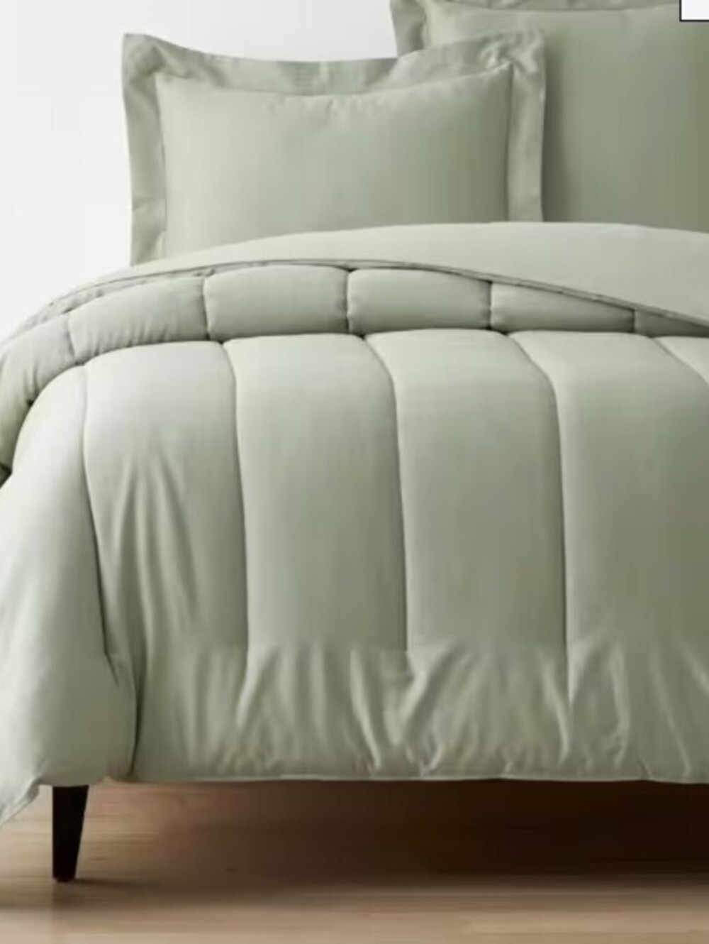 THE COMPANY STORE KING/CAL KING COTTON SATEEN COMFORTER-SAGE